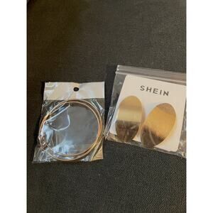 SHEIN Gold-Tone Earring Bundle | Hoop + Statement Earrings